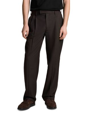 Refined Twill Straight Fit Pleat Pants