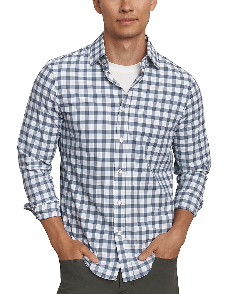 Rhone State Of Mind Stretch Fabric Check Shirt In Blue
