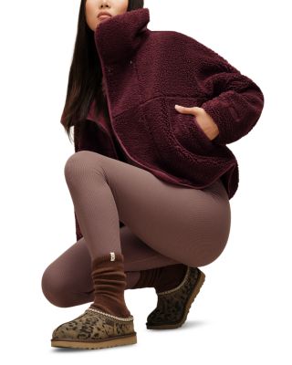Ugg Raynie Relaxed Sherpa Fleece Jacket In Wild Grape