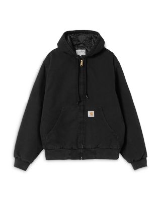 Active Cotton Stone Canvas Drawstring Hooded Jacket