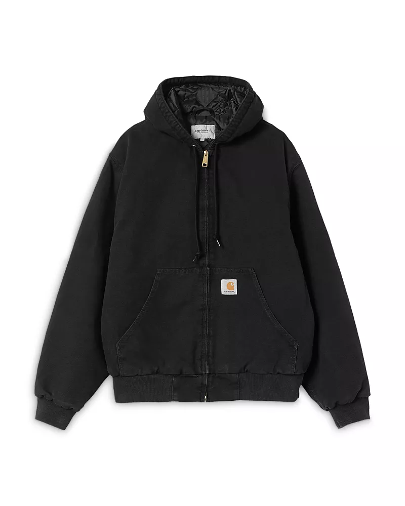 Carhartt Wip Active Cotton Stone Canvas Drawstring Hooded Jacket