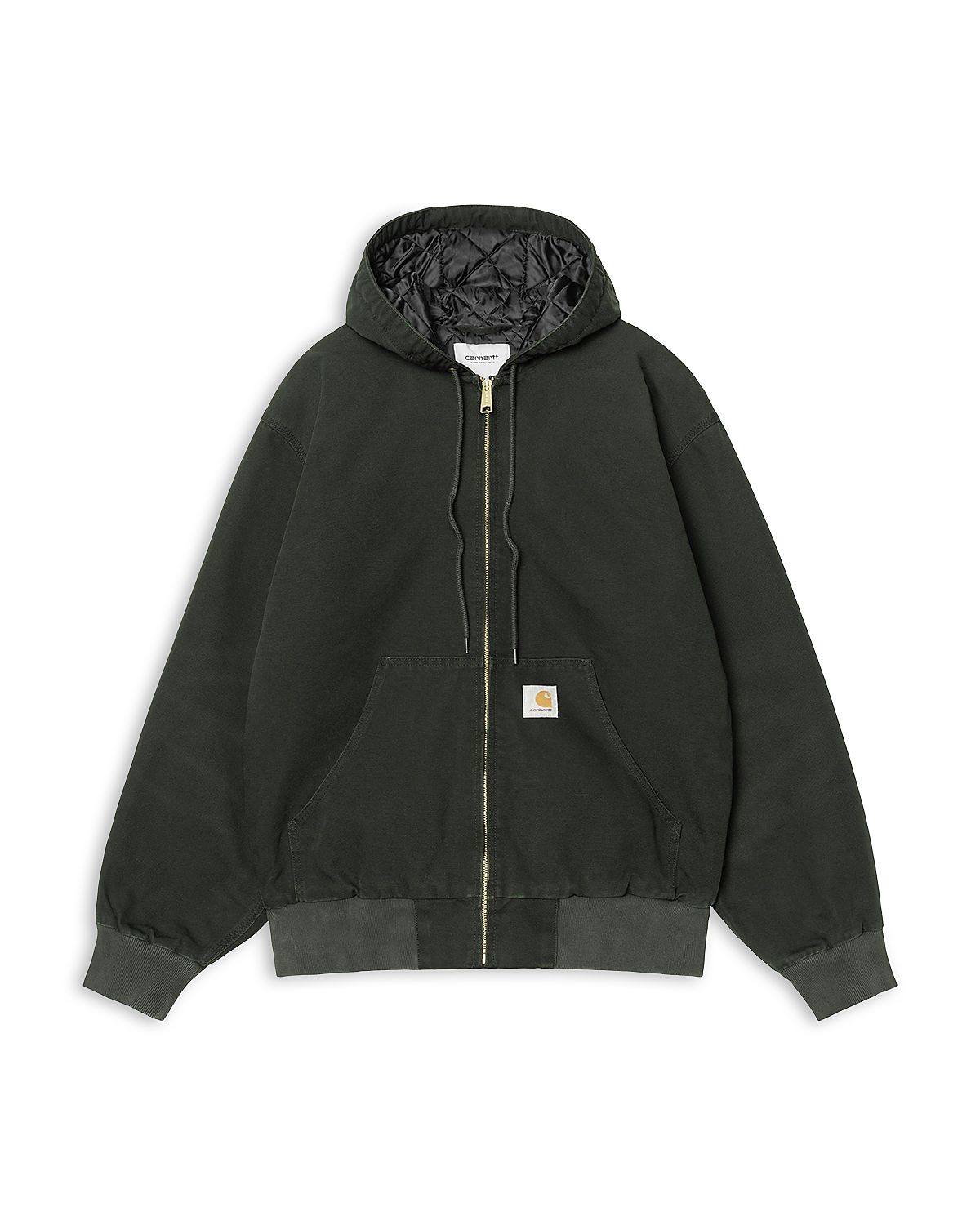Carhartt Wip Active Cotton Stone Canvas Drawstring Hooded Jacket