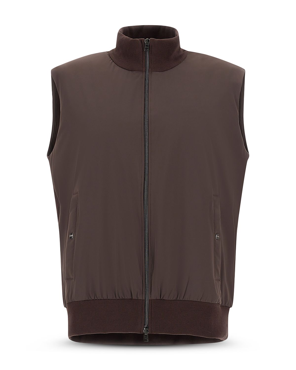 Herno Interlock Knit Effect Nylon Zip Vest