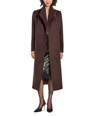 Alpaca & Wool Funnel Collar Wrap Coat