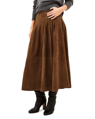 Nolly Suede Midi Skirt