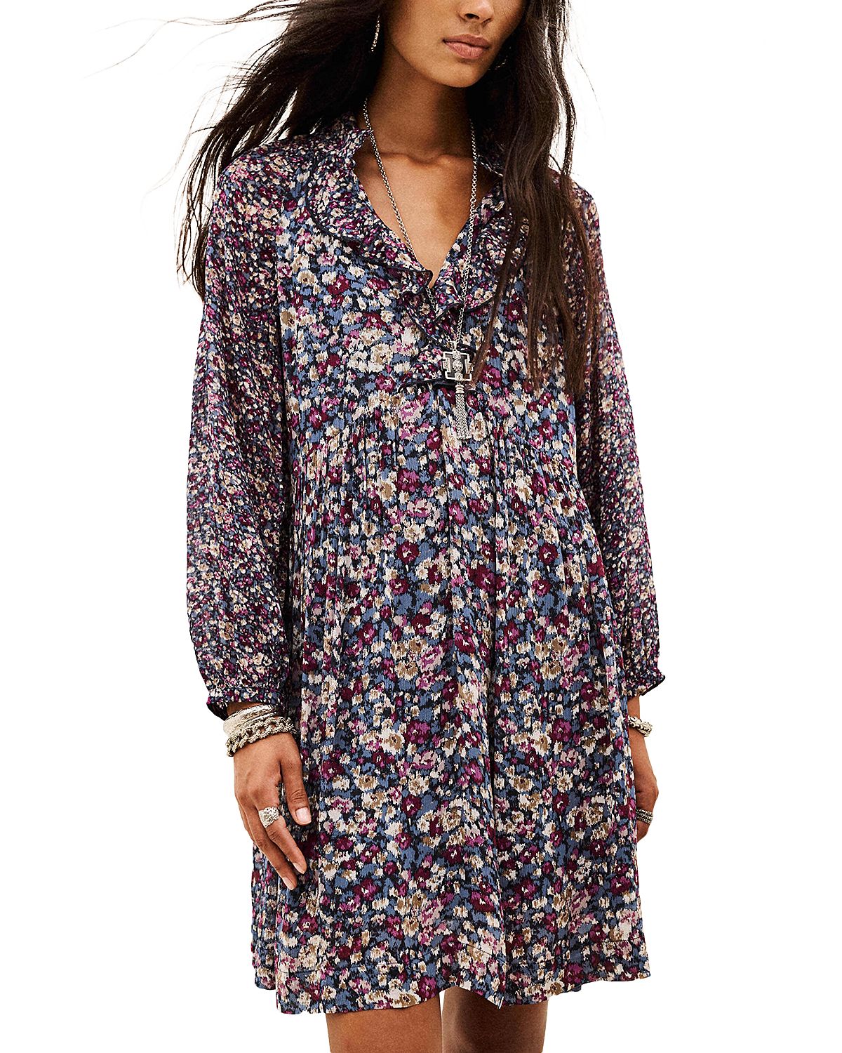 ba & sh Kimia Babydoll Mini Dress