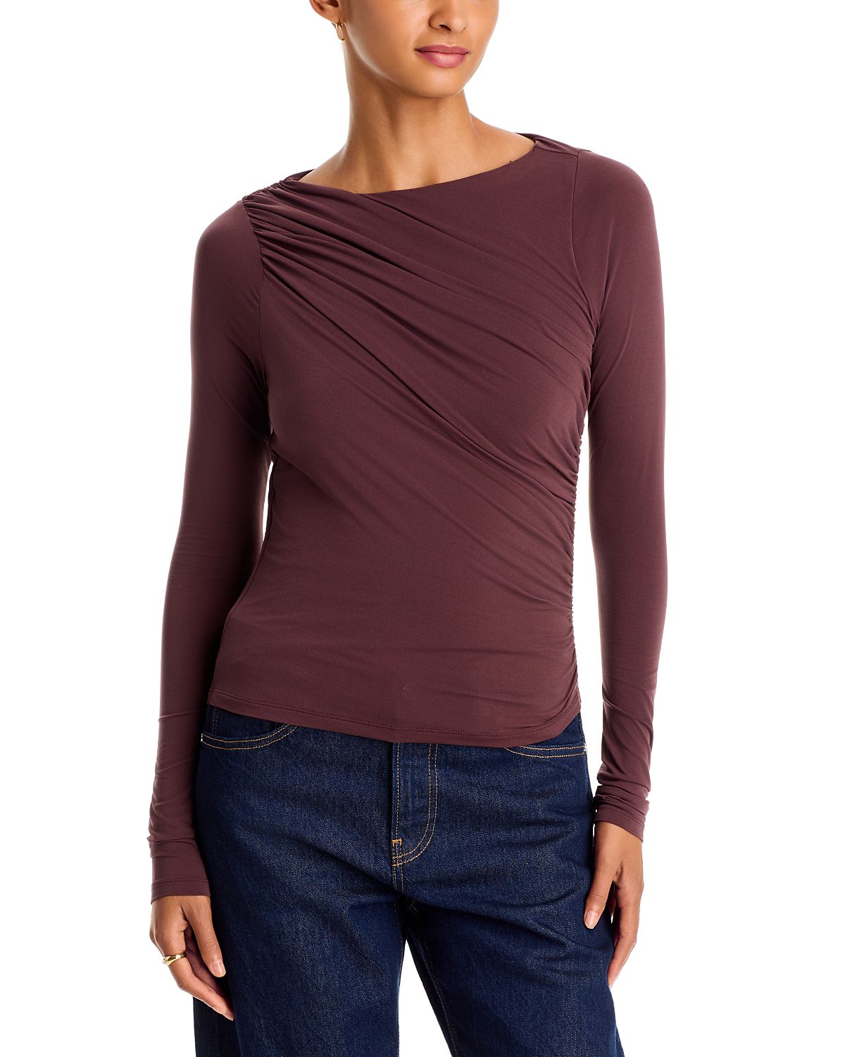 Frame The Draped Long Sleeve Top
