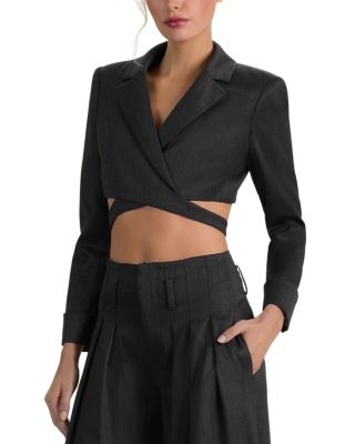 Leone Wool Stretch Wrap Blazer - thumbnail 5