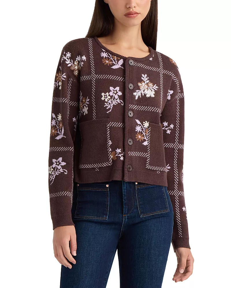 Nvlt Patchwork Jacquard Cardigan Sweater