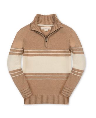Boys' Organic Half Zip Stripe Sweater - Big Kid