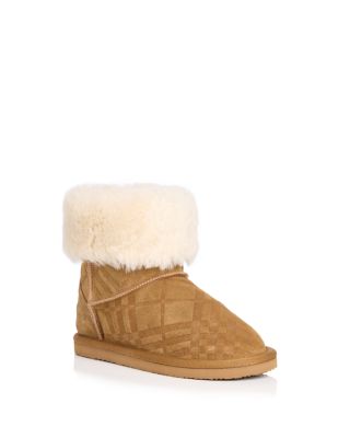 Unisex Mini Flint Check Shearling Booties - Toddler, Little Kid 