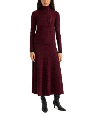 Stina Turtleneck & Phyllis Skirt in Cotton & Merino Wool