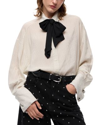 Colchico Scarf Neck Long Sleeve Blouse