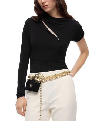 Croma Asymmetrical Slit Cutout Bodysuit