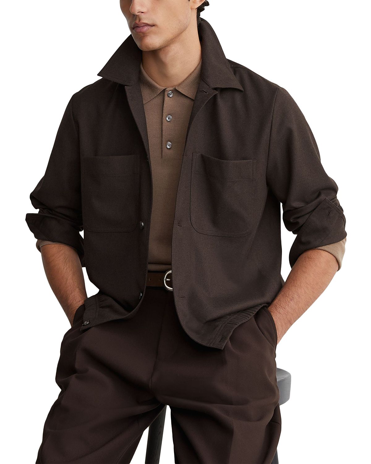 Reiss Penge Brushed Overshirt