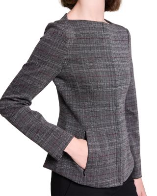 Boat Neck Zip Jacket - thumbnail 4
