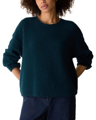 Eileen Fisher Cashmere Silk Boucle Bliss Crewneck Sweater