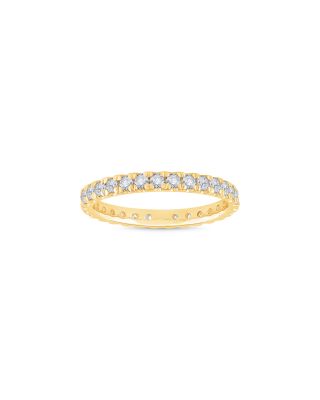 Diamond Pave Set Eternity Ring in 14K Gold, 1.0 tcw