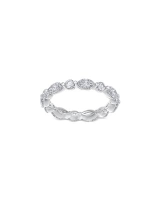 Diamond Mixed Cut Eternity Ring in 14K White Gold, 2.0 tcw