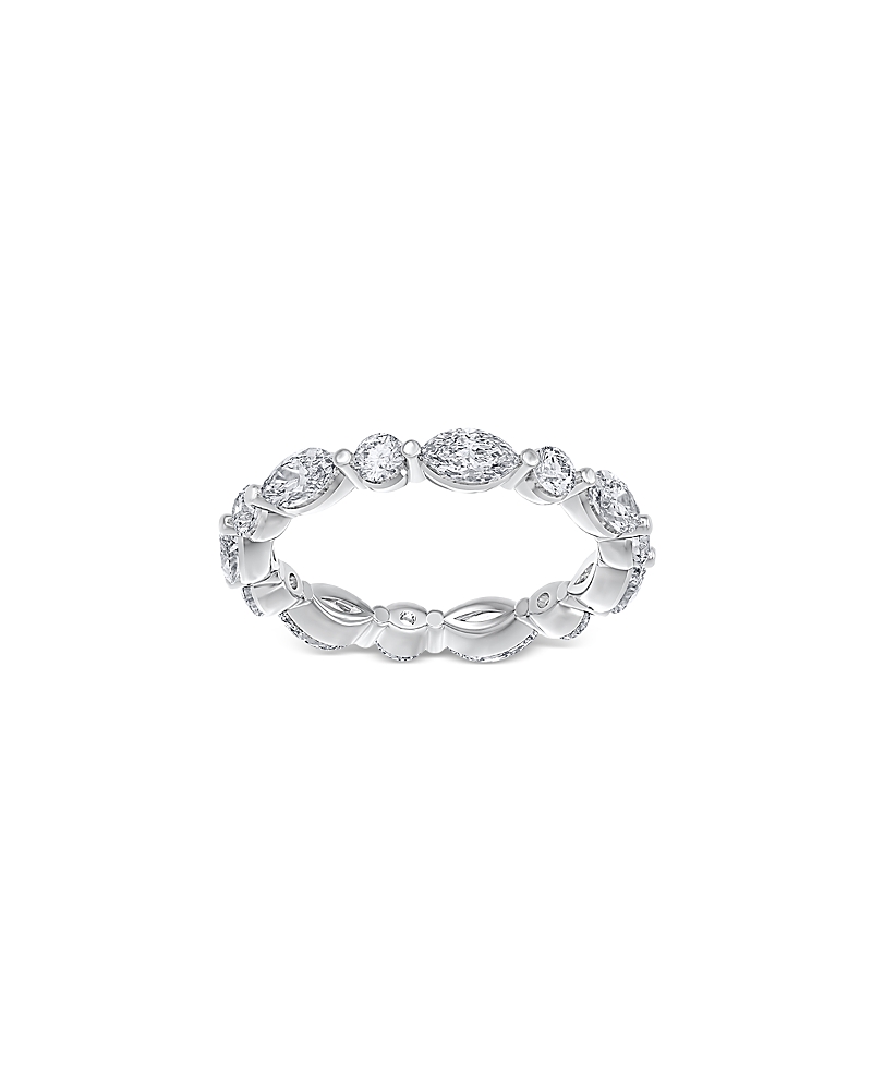 Bloomingdale's Fine Collection Diamond Mixed Cut Eternity Ring in 14K White Gold, 2.0 tcw