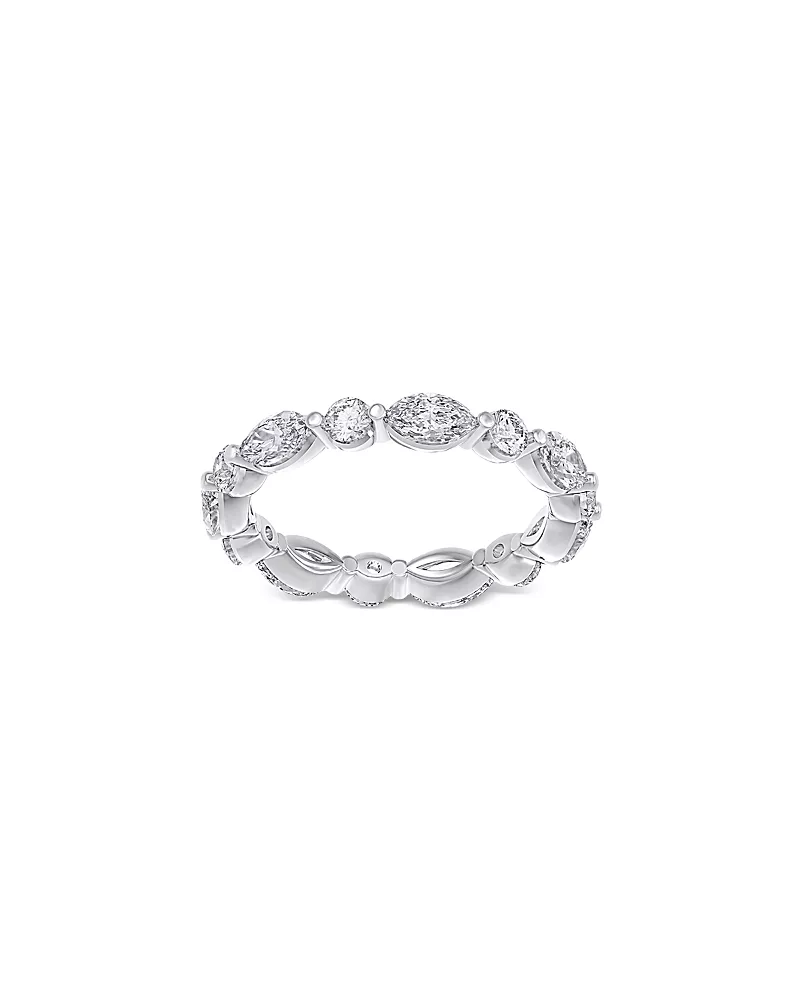 Bloomingdale's Fine Collection Diamond Mixed Cut Eternity Ring in 14K White Gold, 2.0 tcw