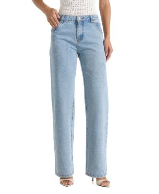 Calista Line Art Straight Leg Jeans