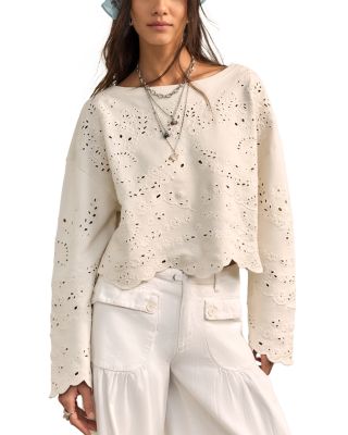 Iris Cotton Eyelet Sweatshirt