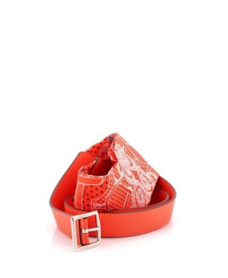 Banasilk Belt Bag Printed Silk and Leather