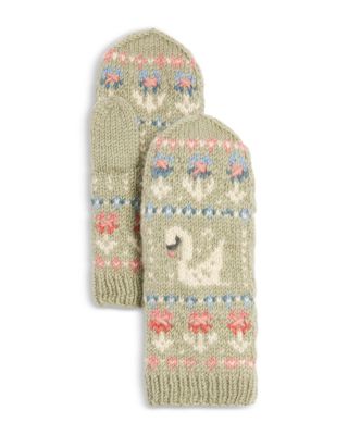 Swan Wool Mittens