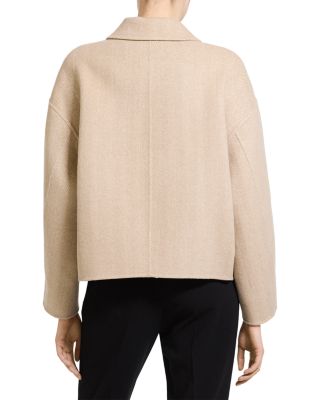 Double Breasted Wool & Cashmere Peacoat - thumbnail 3