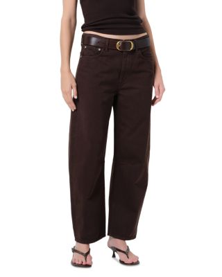 Miro High Rise Relaxed Jeans in Carob