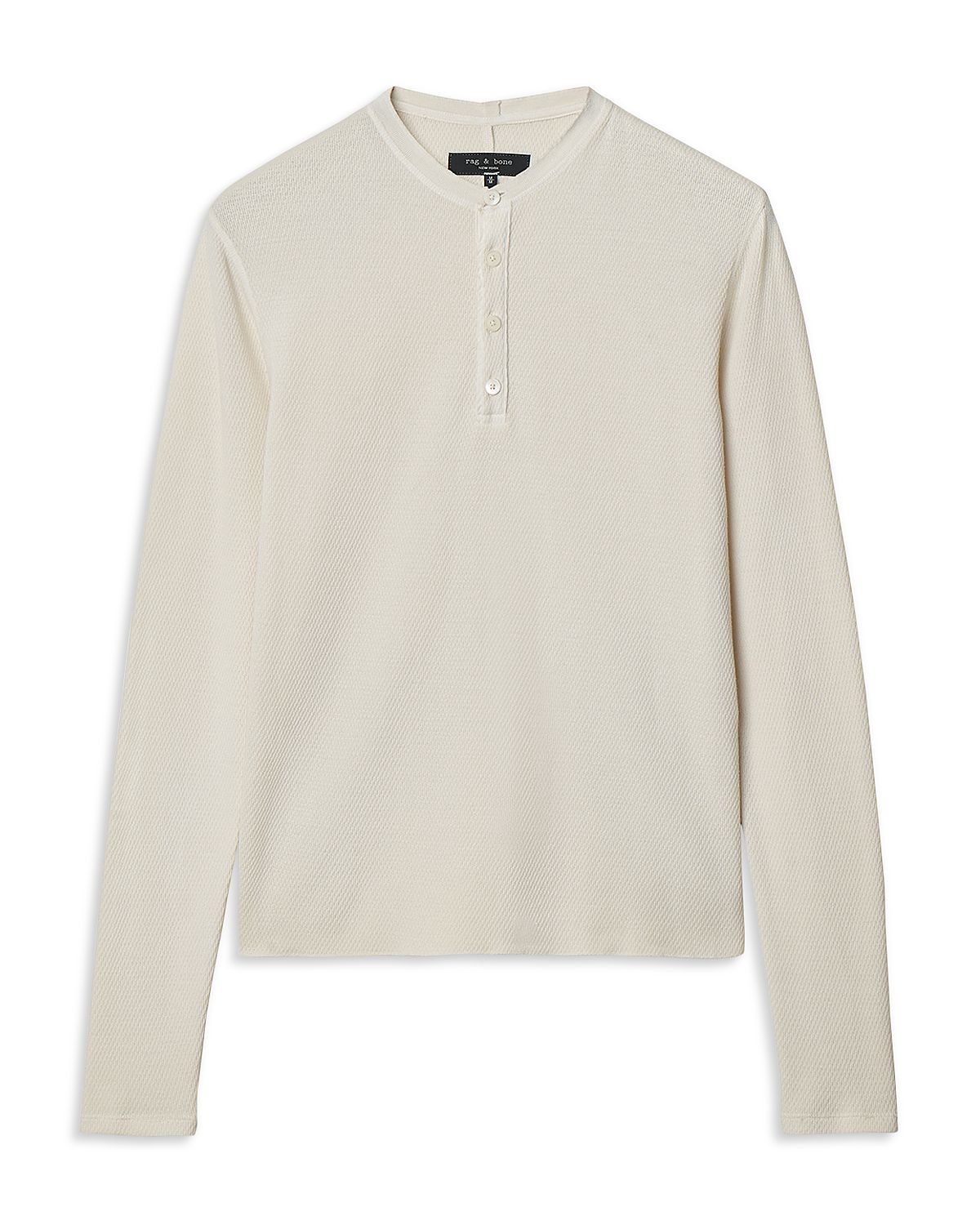 rag & bone Luxe Waffle Cotton Henley Shirt