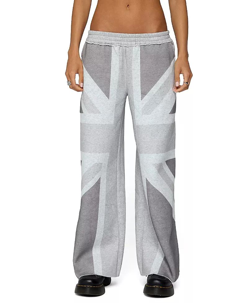 Edikted London Rush Wide Leg Sweatpants