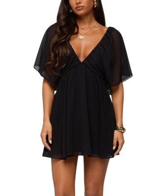  Rosalee Chiffon Babydoll Mini Dress