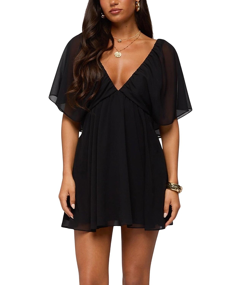 Edikted Rosalee Chiffon Babydoll Mini Dress