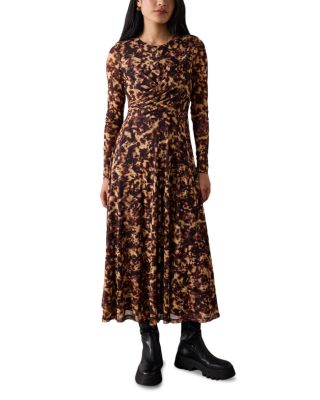 Long Sleeve Fit & Flare Dress