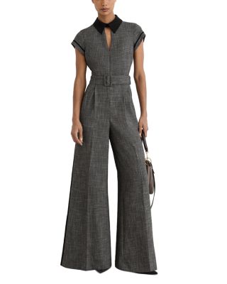 Reiss Bella Belted Wide Leg Jumpsuit