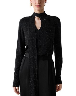 Annie Sparkle Tie Neck Top