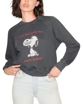 Cotton Snoopy Graphic Classic Sweatshirt 