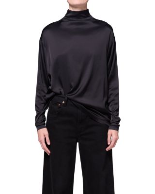 Bryony Satin Funnel Neck Top