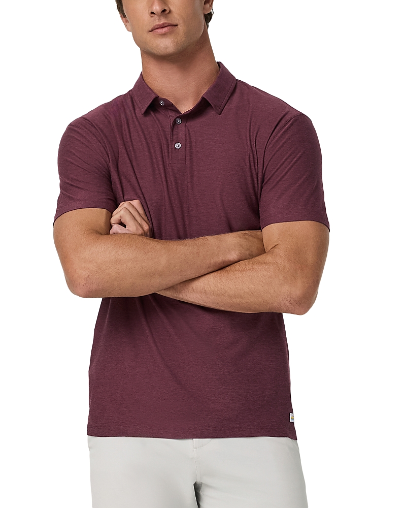 Vuori Strato Tech Polo Shirt in Navy Heather