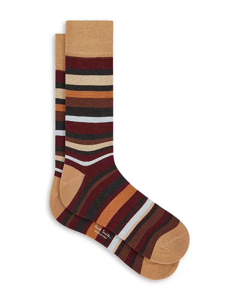 Paul Smith Clayton Stripe Cotton Stretch Socks