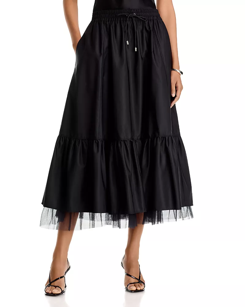 Cinq a Sept Arianne Tiered Midi Skirt
