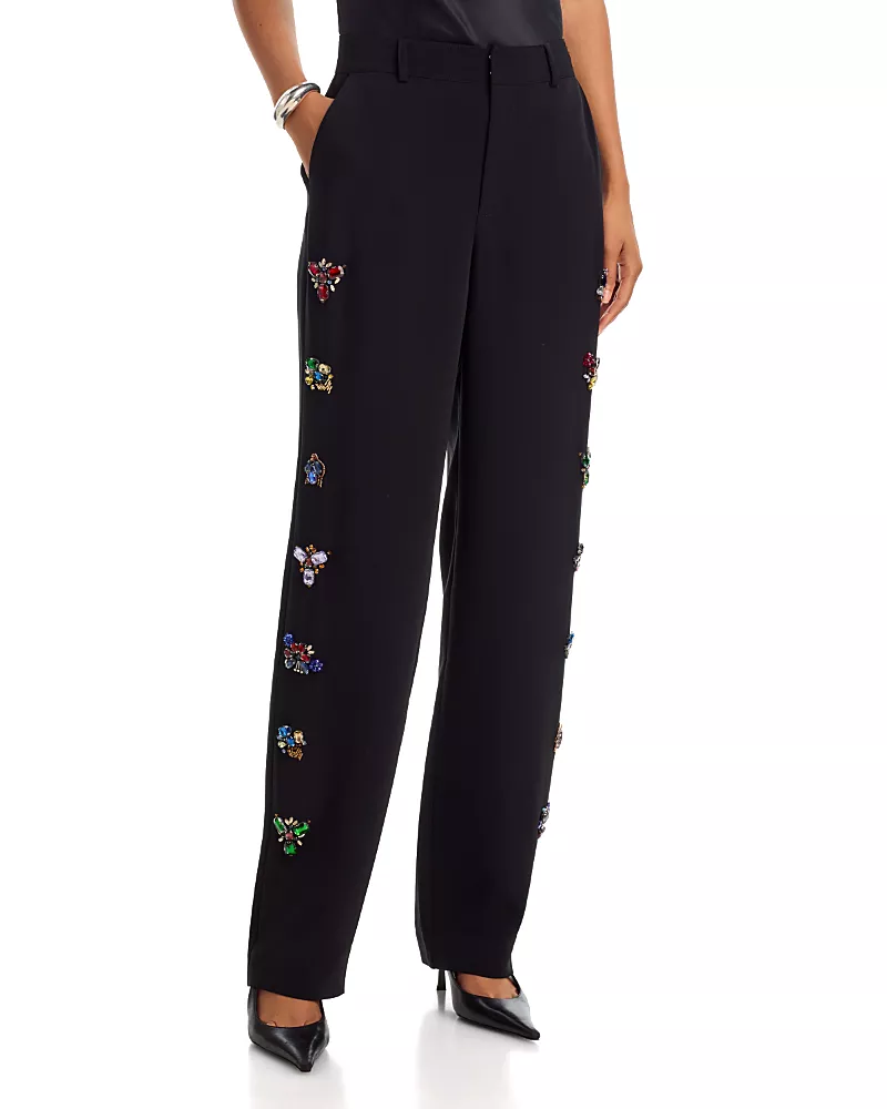 Cinq a Sept Crown Jewel Embellished Pants