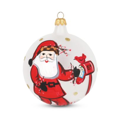 Old St. Nick Sending Letters Ornament