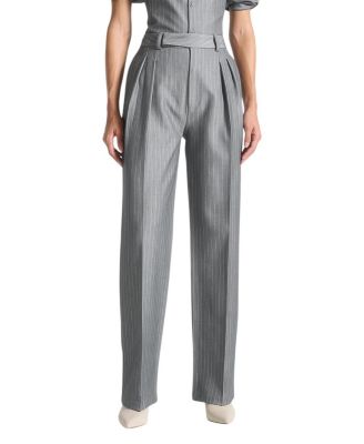 Julie Pinstripe Twin Pleat Tailored Trousers