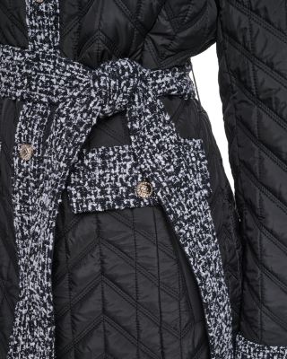 Agyness Quilted Contrast Trim Coat - thumbnail 6