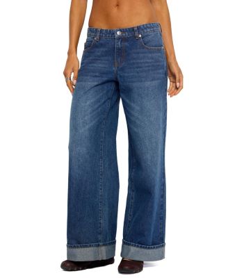  Gatz Cuffed Low Rise Wide Leg Jeans