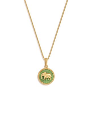  Tranquil Guardian Jade Elephant Necklace