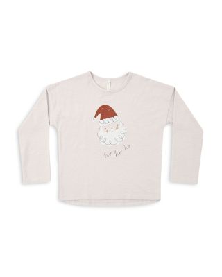 Unisex Long Sleeved Cotton Santa Tee - Little Kid